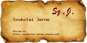 Szokolai Jerne névjegykártya